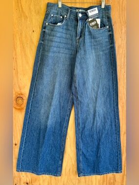 NWT Rewash Wide Leg Jeans High Rise Effortless Denim Blue Size 3/26